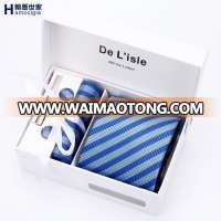 Whole Sale Polyester Necktie Hanky Cufflinks Match Gift Sets